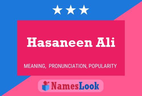 Hasaneen Ali Name Poster