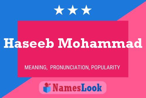 Haseeb Mohammad Name Poster