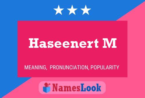 Haseenert M Name Poster