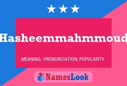 Hasheemmahmmoud Name Poster