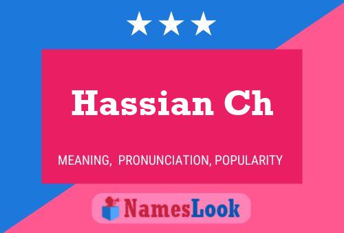 Hassian Ch Name Poster