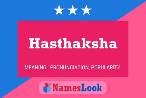 Hasthaksha Name Poster