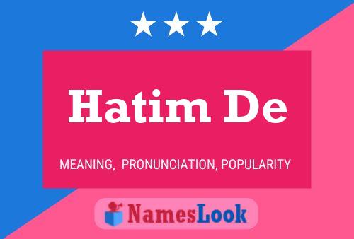 Hatim De Name Poster