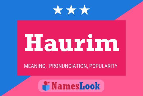 Haurim Name Poster