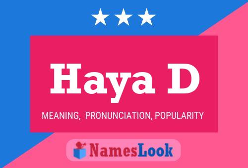 Haya D Name Poster