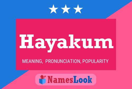 Hayakum Name Poster