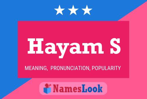 Hayam S Name Poster