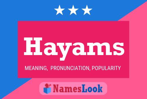 Hayams Name Poster