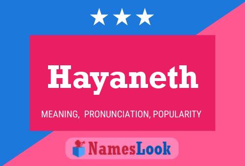 Hayaneth Name Poster