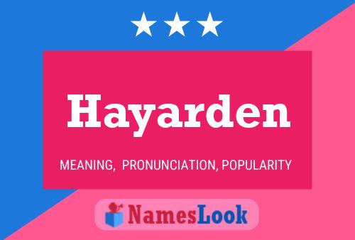 Hayarden Name Poster