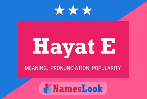 Hayat E Name Poster