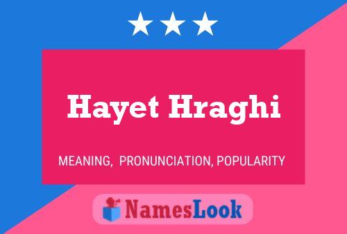 Hayet Hraghi Name Poster