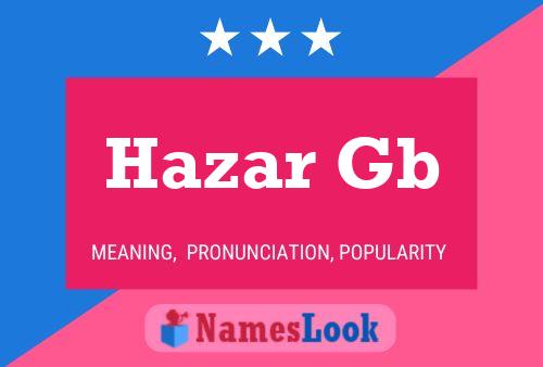 Hazar Gb Name Poster