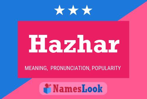 Hazhar Name Poster