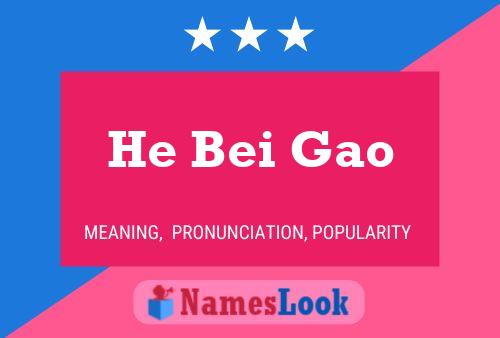 He Bei Gao Name Poster