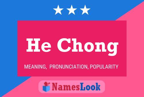 He Chong Name Poster