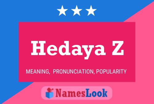 Hedaya Z Name Poster