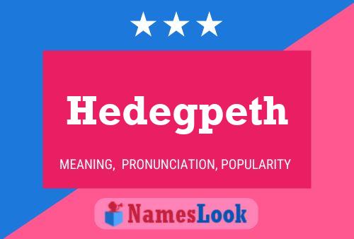 Hedegpeth Name Poster