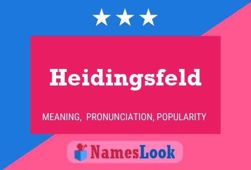 Heidingsfeld Name Poster