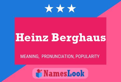 Heinz Berghaus Name Poster