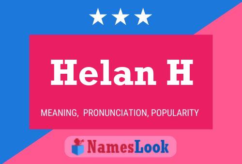 Helan H Name Poster