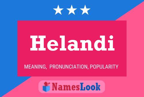 Helandi Name Poster