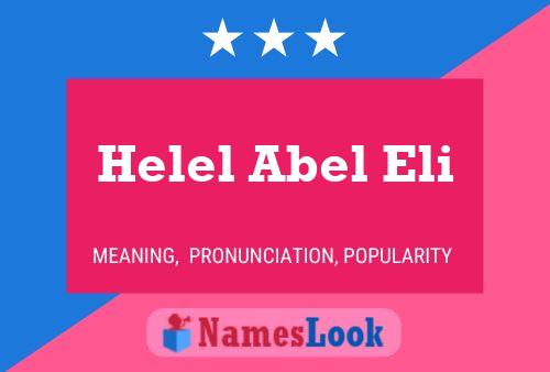 Helel Abel Eli Name Poster