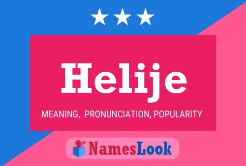 Helije Name Poster