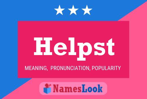 Helpst Name Poster