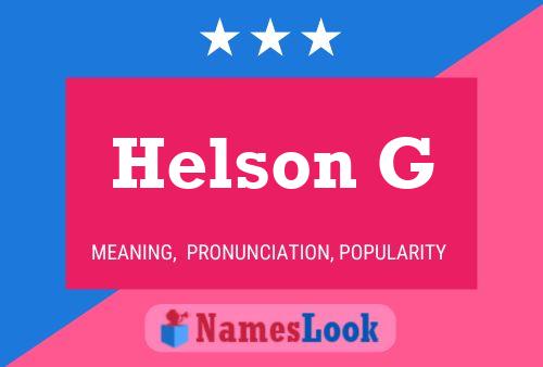 Helson G Name Poster