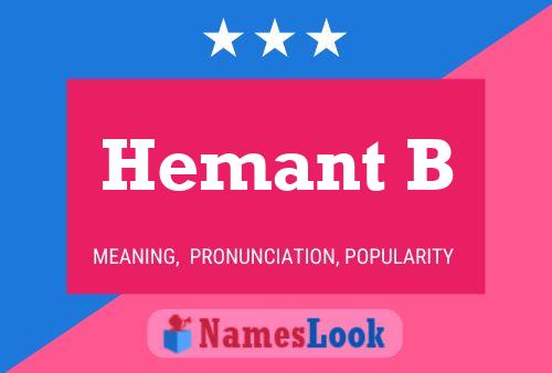 Hemant B Name Poster