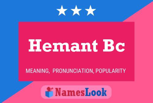 Hemant Bc Name Poster