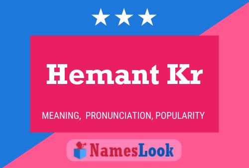 Hemant Kr Name Poster