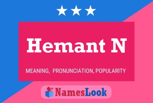 Hemant N Name Poster