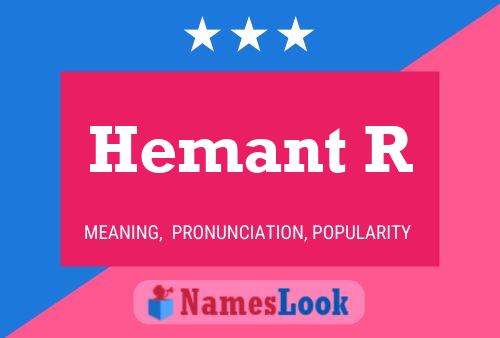 Hemant R Name Poster