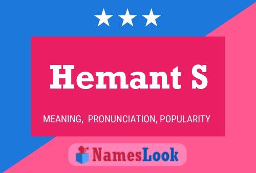 Hemant S Name Poster