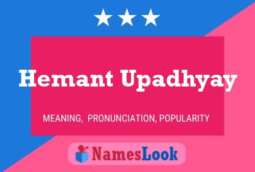 Hemant Upadhyay Name Poster