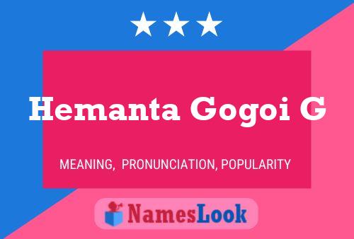 Hemanta Gogoi G Name Poster