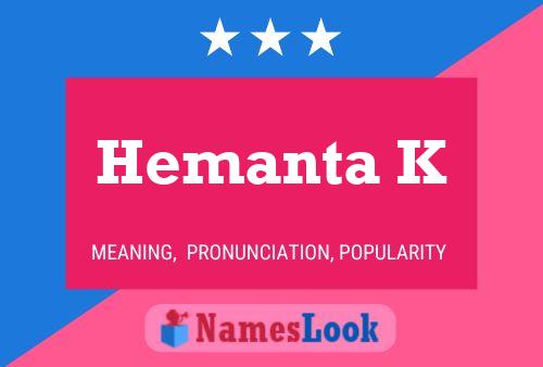 Hemanta K Name Poster