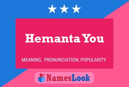 Hemanta You Name Poster