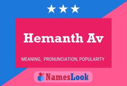 Hemanth Av Name Poster