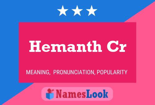 Hemanth Cr Name Poster