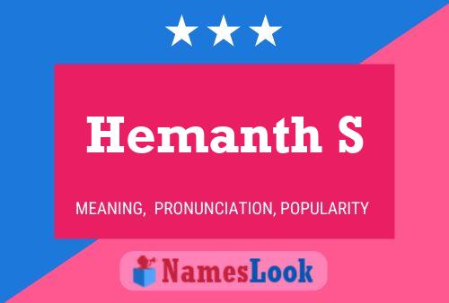 Hemanth S Name Poster