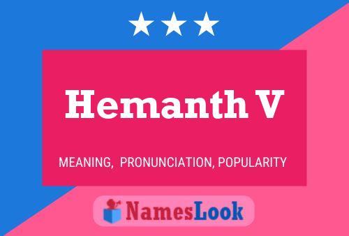 Hemanth V Name Poster