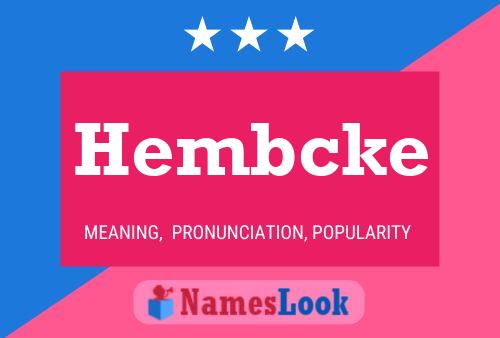 Hembcke Name Poster