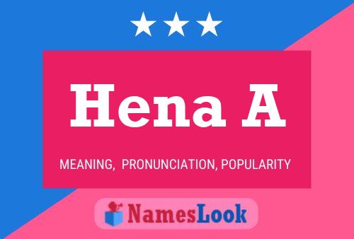 Hena A Name Poster