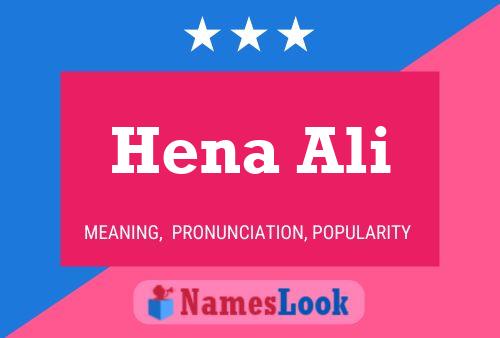 Hena Ali Name Poster