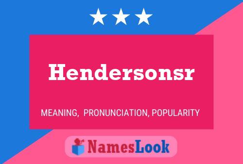 Hendersonsr Name Poster