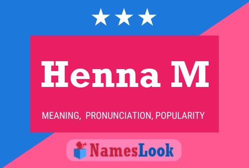 Henna M Name Poster