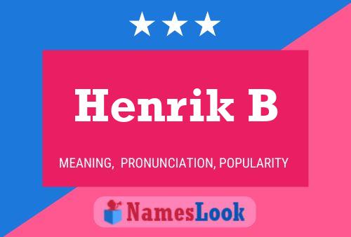 Henrik B Name Poster